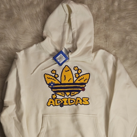 ADIDAS FLOWER PUFF HOODIE - Picture 1 of 7